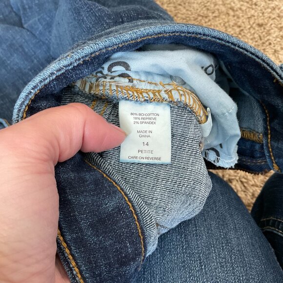 New York & Co Petite Lexi Mid-Rise Skinny Jeans, Blue, 14 P - Picture 7 of 8